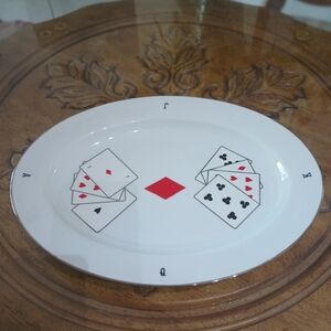 Swid Powell & Donald Sultan, "Game,Set,Cards" 1 Plate Platter